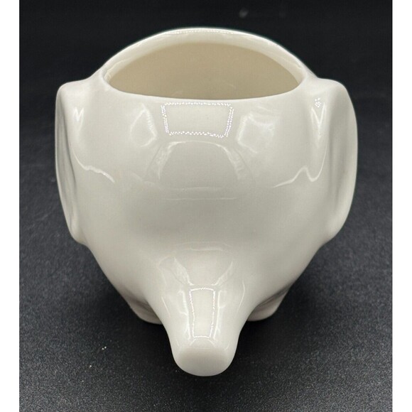 Mini Ceramic Elephant Shaped Planters Pots for Succulents Set of 3 Mod White - Picture 16 of 16